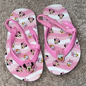 Pink Minnie & Daisy Kids Flip Flops - Cute Cartoon Print